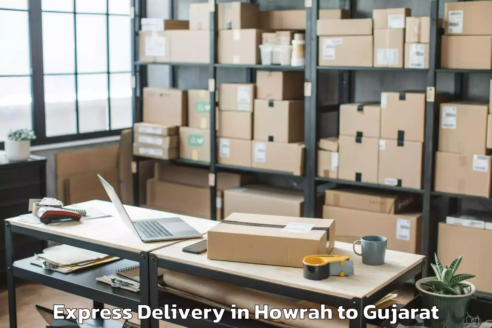 Expert Howrah to Hansot Express Delivery